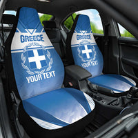 Custom Greece Football Car Seat Cover Go Ethniki Coat Of Arms Style