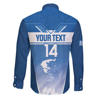 Custom Greece Football Family Matching Long Sleeve Bodycon Dress and Hawaiian Shirt Go Ethniki Coat Of Arms Style