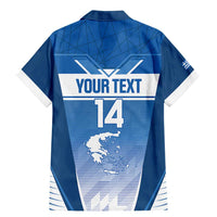 Custom Greece Football Family Matching Mermaid Dress and Hawaiian Shirt Go Ethniki Coat Of Arms Style