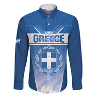 Custom Greece Football Family Matching Off Shoulder Short Dress and Hawaiian Shirt Go Ethniki Coat Of Arms Style