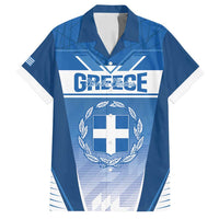 Custom Greece Football Family Matching Summer Maxi Dress and Hawaiian Shirt Go Ethniki Coat Of Arms Style