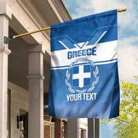 Custom Greece Football Garden Flag Go Ethniki Coat Of Arms Style