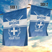 Custom Greece Football Garden Flag Go Ethniki Coat Of Arms Style