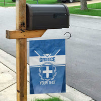 Custom Greece Football Garden Flag Go Ethniki Coat Of Arms Style