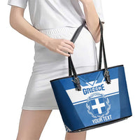 Custom Greece Football Leather Tote Bag Go Ethniki Coat Of Arms Style