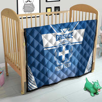 Custom Greece Football Quilt Go Ethniki Coat Of Arms Style