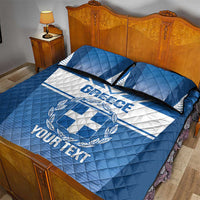 Custom Greece Football Quilt Bed Set Go Ethniki Coat Of Arms Style