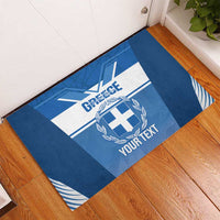 Custom Greece Football Rubber Doormat Go Ethniki Coat Of Arms Style