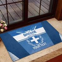 Custom Greece Football Rubber Doormat Go Ethniki Coat Of Arms Style