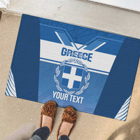 Custom Greece Football Rubber Doormat Go Ethniki Coat Of Arms Style