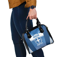 Custom Greece Football Shoulder Handbag Go Ethniki Coat Of Arms Style