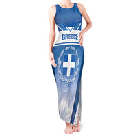 Custom Greece Football Tank Maxi Dress Go Ethniki Coat Of Arms Style