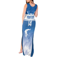 Custom Greece Football Tank Maxi Dress Go Ethniki Coat Of Arms Style