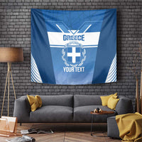 Custom Greece Football Tapestry Go Ethniki Coat Of Arms Style