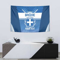Custom Greece Football Tapestry Go Ethniki Coat Of Arms Style