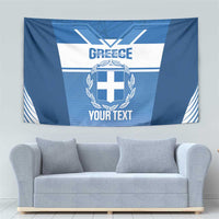 Custom Greece Football Tapestry Go Ethniki Coat Of Arms Style