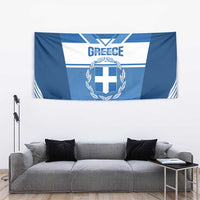 Custom Greece Football Tapestry Go Ethniki Coat Of Arms Style