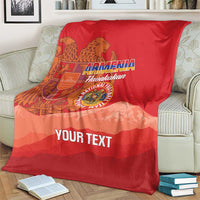 Custom Armenia Football Blanket Come On Havakakan