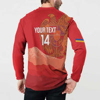 Custom Armenia Football Button Sweatshirt Come On Havakakan