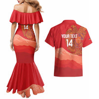 Custom Armenia Football Couples Matching Mermaid Dress and Hawaiian Shirt Come On Havakakan