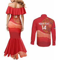Custom Armenia Football Couples Matching Mermaid Dress and Long Sleeve Button Shirt Come On Havakakan