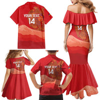 Custom Armenia Football Family Matching Mermaid Dress and Hawaiian Shirt Come On Havakakan