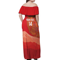 Custom Armenia Football Off Shoulder Maxi Dress Come On Havakakan