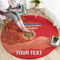 Custom Armenia Football Round Carpet Come On Havakakan