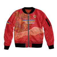 Custom Armenia Football Sleeve Zip Bomber Jacket Come On Havakakan
