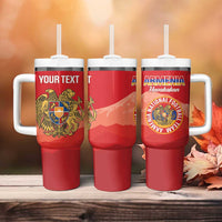 Custom Armenia Football Tumbler With Handle Come On Havakakan