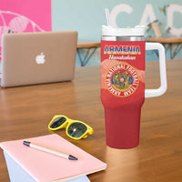 Custom Armenia Football Tumbler With Handle Come On Havakakan