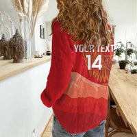 Custom Armenia Football Women Casual Shirt Come On Havakakan