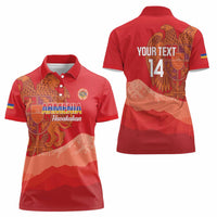Custom Armenia Football Women Polo Shirt Come On Havakakan