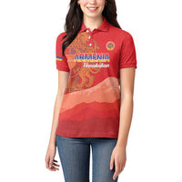 Custom Armenia Football Women Polo Shirt Come On Havakakan