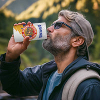 Custom Armenia Football 4 in 1 Can Cooler Tumbler Armenian Map Knot Pattern