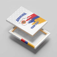 Custom Armenia Football Canvas Wall Art Armenian Map Knot Pattern