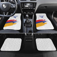 Custom Armenia Football Car Mats Armenian Map Knot Pattern