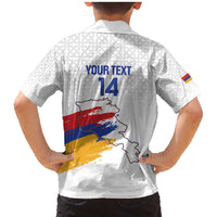 Custom Armenia Football Family Matching Mermaid Dress and Hawaiian Shirt Armenian Map Knot Pattern