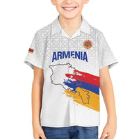 Custom Armenia Football Family Matching Tank Maxi Dress and Hawaiian Shirt Armenian Map Knot Pattern