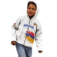 Custom Armenia Football Kid Hoodie Armenian Map Knot Pattern