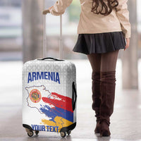 Custom Armenia Football Luggage Cover Armenian Map Knot Pattern