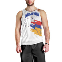 Custom Armenia Football Men Tank Top Armenian Map Knot Pattern