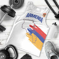 Custom Armenia Football Men Tank Top Armenian Map Knot Pattern