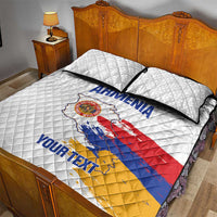 Custom Armenia Football Quilt Bed Set Armenian Map Knot Pattern