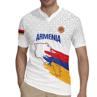 Custom Armenia Football Rugby Jersey Armenian Map Knot Pattern
