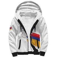 Custom Armenia Football Sherpa Hoodie Armenian Map Knot Pattern