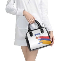 Custom Armenia Football Shoulder Handbag Armenian Map Knot Pattern