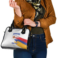 Custom Armenia Football Shoulder Handbag Armenian Map Knot Pattern