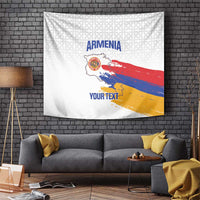 Custom Armenia Football Tapestry Armenian Map Knot Pattern