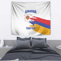 Custom Armenia Football Tapestry Armenian Map Knot Pattern